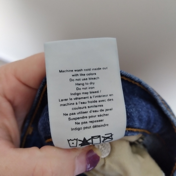 Rag & Bone Medium Wash Ankle Skinny Frayed Hem Midrise Jeans Size 25 - Picture 14 of 14